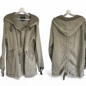 Anthropologie x Sanctuary Lightweight Military Anorak Jacket Army Green SZ MP